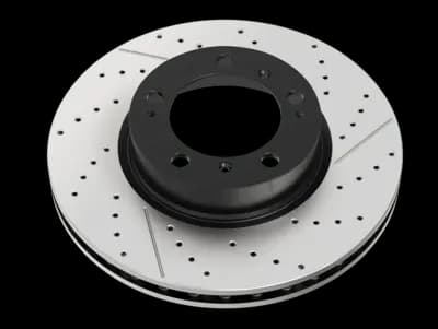 DBA Street Series OEX brake rotor with OEM-compatible cross-drilled pattern designed specifically for European vehicles